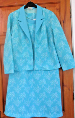 vintage mod / 60s crimplene  dress and jacket suit size 14 | eBay UK