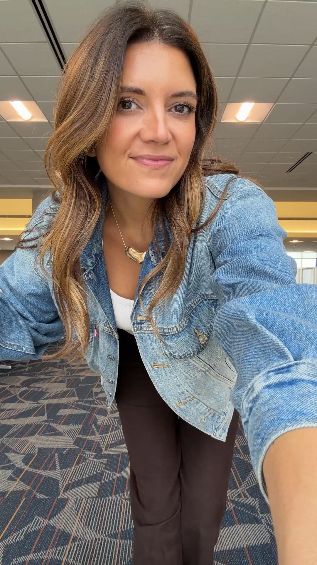 Travel outfit of the day!! Heading to Dallas for the weekend! 27 tall in jeans, small in tank and denim jacket.

#LTKTall #LTKOver40