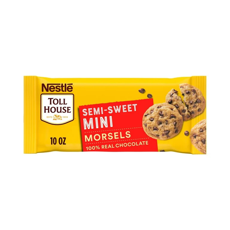 Nestle Toll House Semi Sweet Chocolate Mini Regular Baking Chips, 10 oz Bag | Walmart (US)