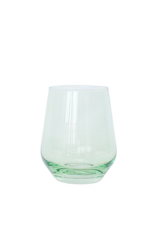 Estelle Colored Glass Stemless Wine Glass Set | Anthropologie (US)