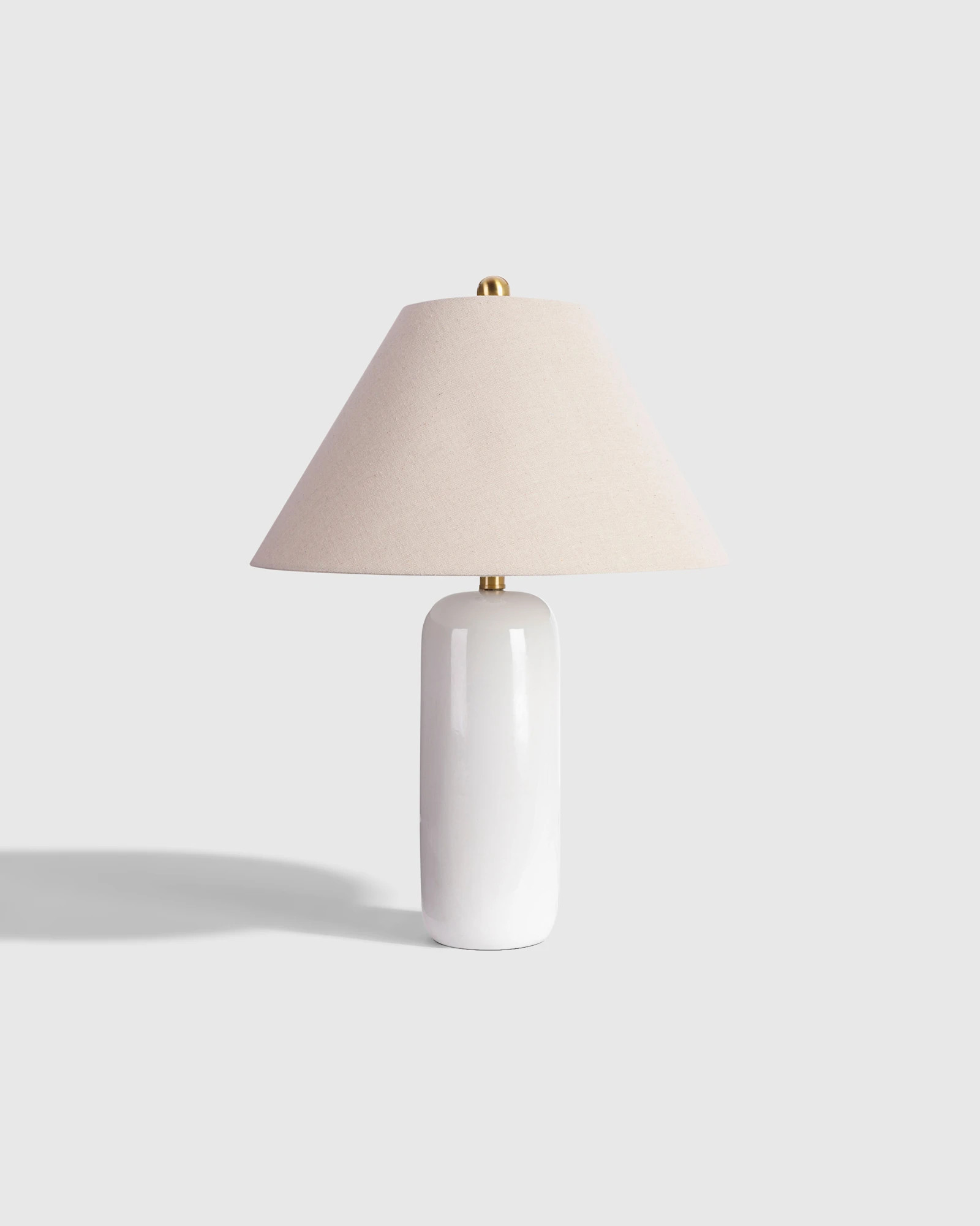Glossy Cylindrical Ceramic Table Lamp | Quince