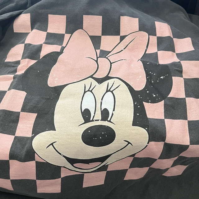 Minnie Checkered Comfort Colors Shirt, Vintage Minnie Mouse Shirt, Minnie Head Shirt, Disney Girl... | Etsy (US)