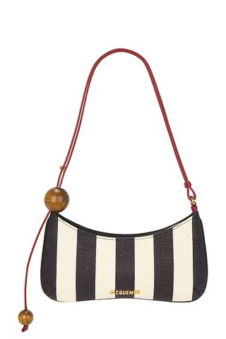 JACQUEMUS Le Bisou Perle in Natural & Black - Black,White. Size all. | FWRD 