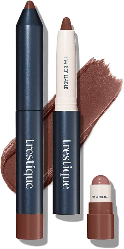 TRE'STIQUE treStiQue Matte Lip Crayon, Matte Lipstick With Built-in Lip Gloss Balm, 2-in-1 Lip Li... | Amazon (US)
