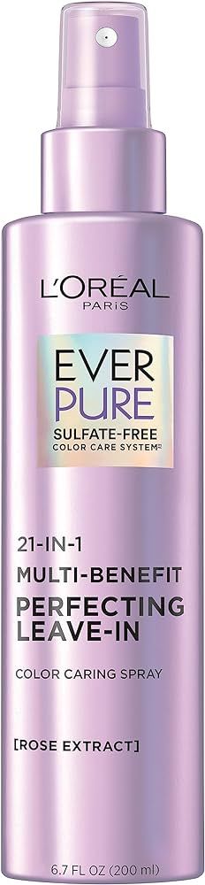 L’Oréal Paris 21-in-1 Leave In Conditioner Spray, Sulfate Free, Vegan, EverPure 6.8 fl oz | Amazon (US)