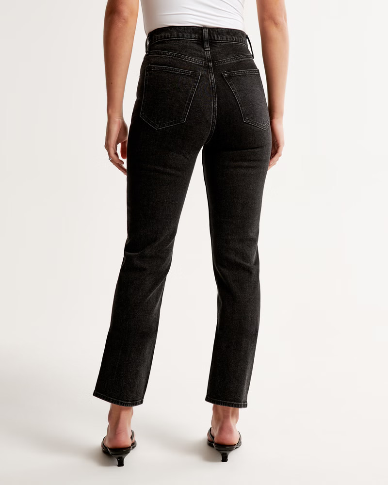 Ultra High Rise Ankle Straight Jean | Abercrombie & Fitch (US)