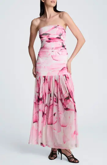 Kenneth Cole Strapless Floral Maxi Dress | Nordstrom | Nordstrom