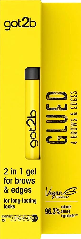 Got2B Schwarzkopf Glued for Brows & Edges 2 in 1 Wand Gel, For Laying Edges and Styling Brows, 72... | Amazon (US)