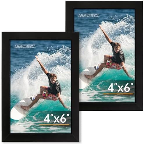 FIXSMITH 4x6 Picture Frame Set of 2, 4x6 Photo Frames with HD Plexiglass for Wall Hanging or Tabl... | Amazon (US)