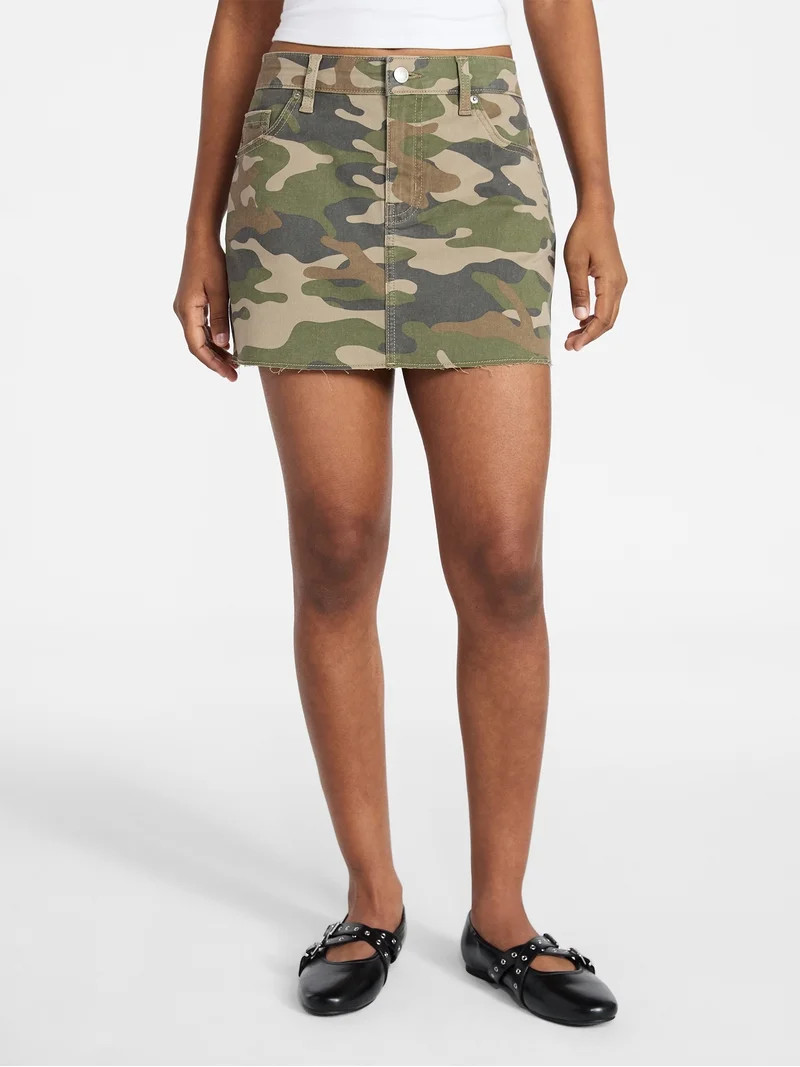 No Boundaries Denim Mini Skirt, Women's Sizes XXS-XXL | Walmart (US)