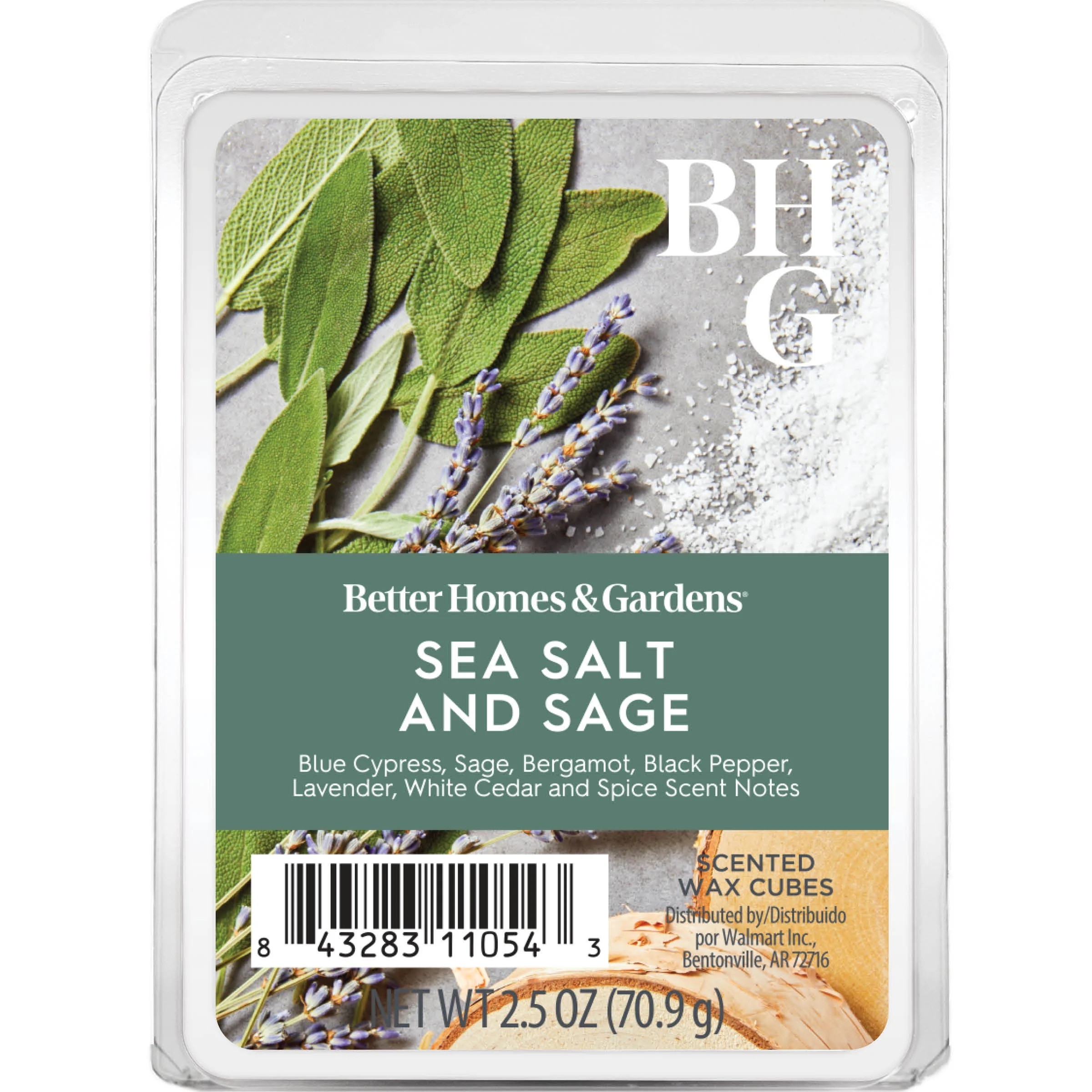 Sea Salted Sage Scented Wax Melts, Better Homes & Gardens, 2.5 oz (1-Pack) | Walmart (US)