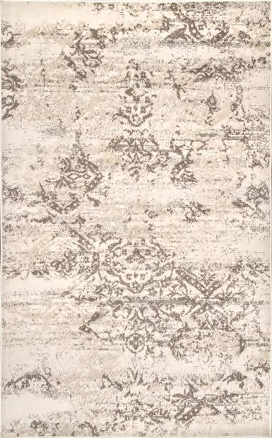 Beige Withered Floral 9' x 12' Area Rug | Rugs USA