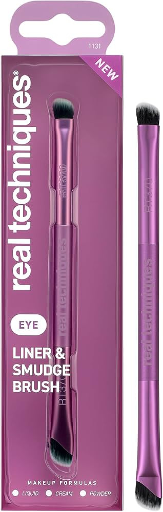 Real Techniques Liner & Smudge Brush, Dual-Ended Eye Brush for Eyeliner, Eyeshadow & Smoky Eye Bl... | Amazon (CA)