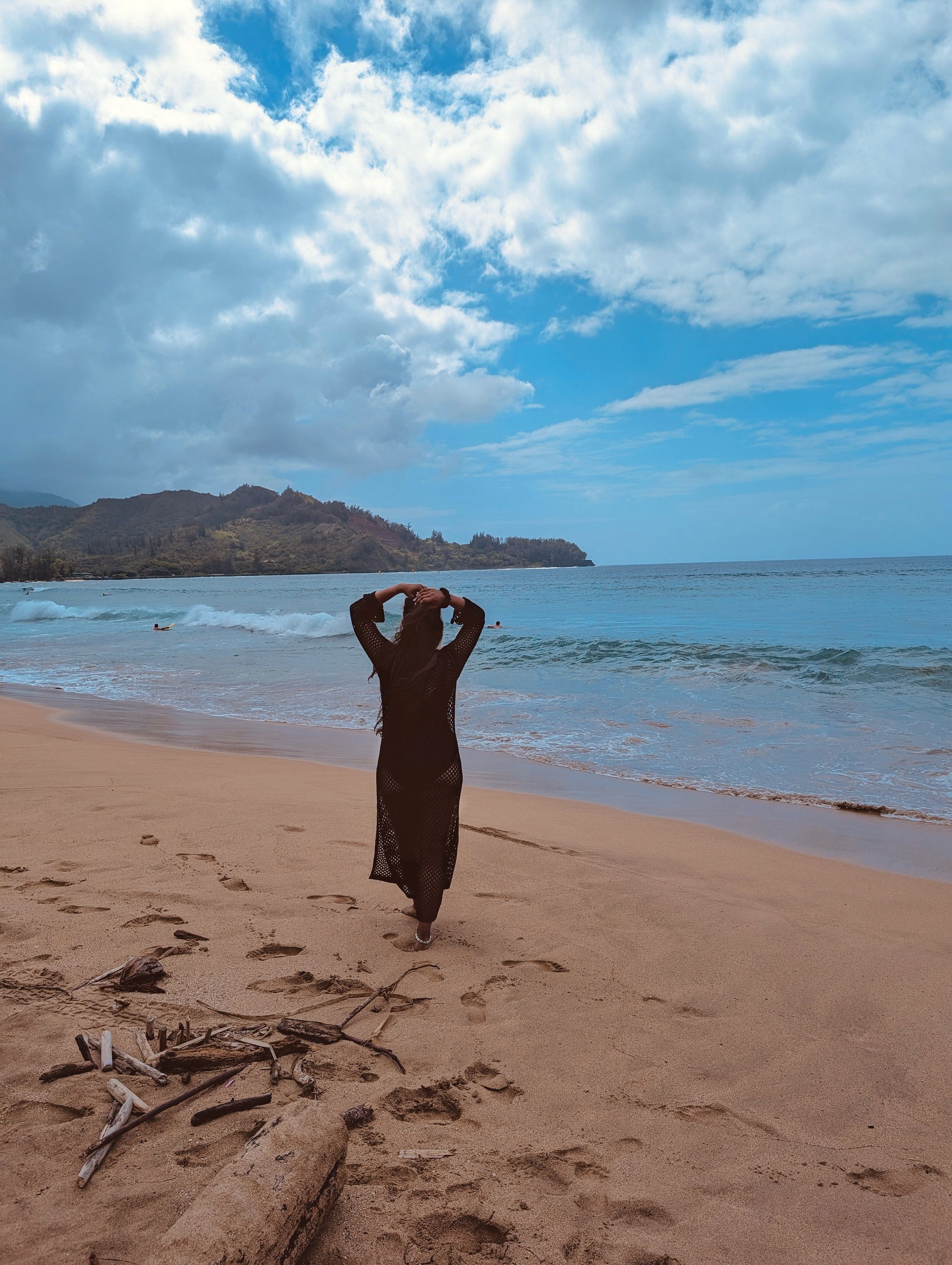 Perfect black swimsuit and mesh coverup 

#LTKFindsUnder50 #LTKTravel #LTKSwim