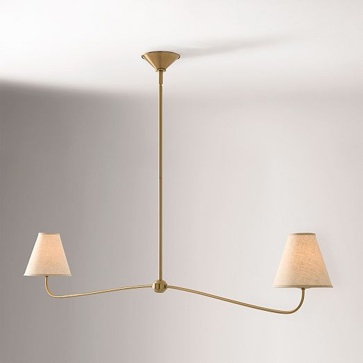 Simone Linear 2-Light Chandelier (48") | West Elm (US)