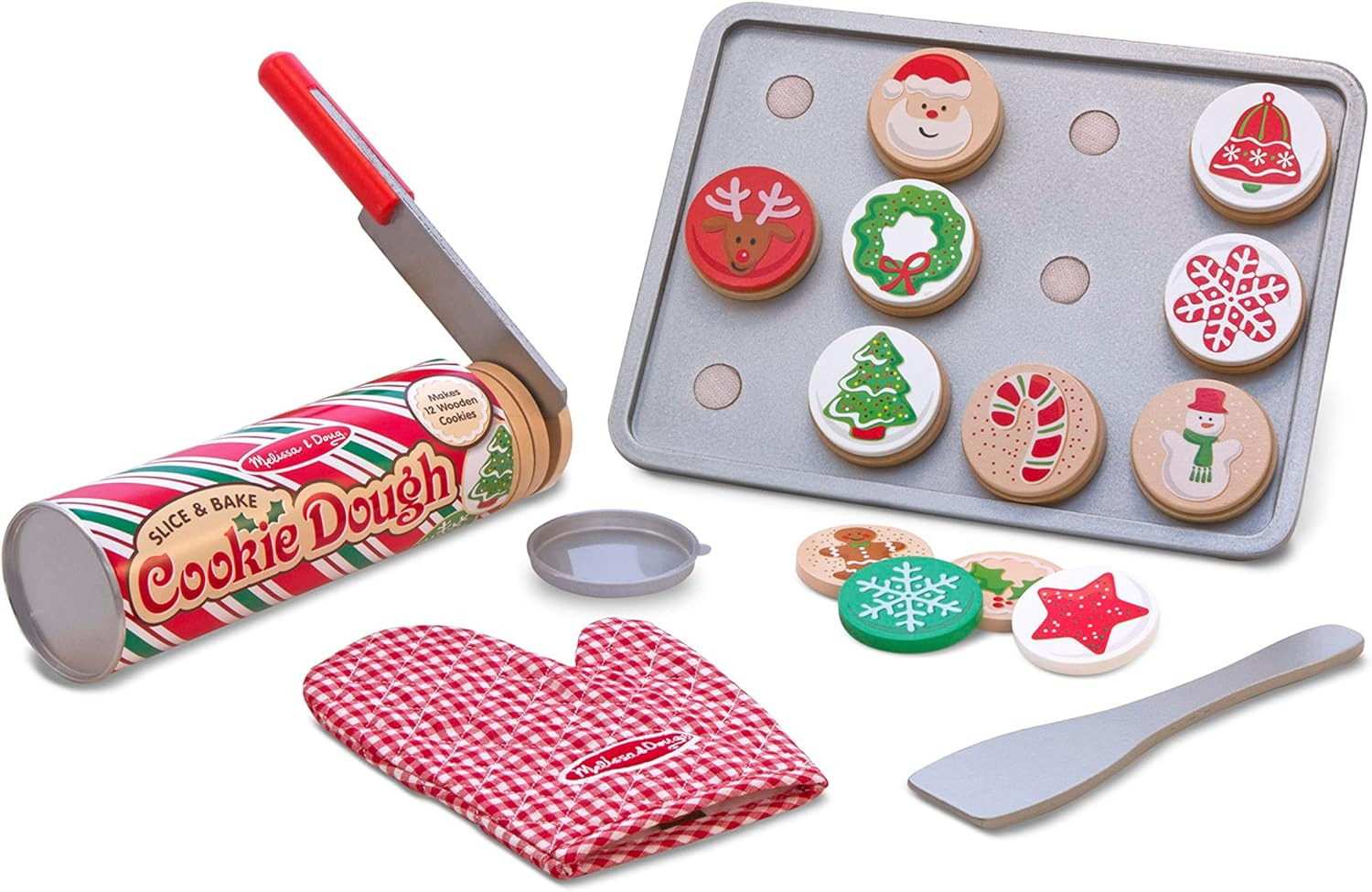 Melissa & Doug Slice and Bake Wooden Christmas Cookie Play Food Set | Amazon (US)