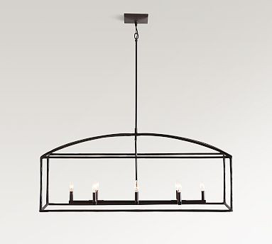 Fallon Forged-Iron Linear Chandelier (46") | Pottery Barn (US)