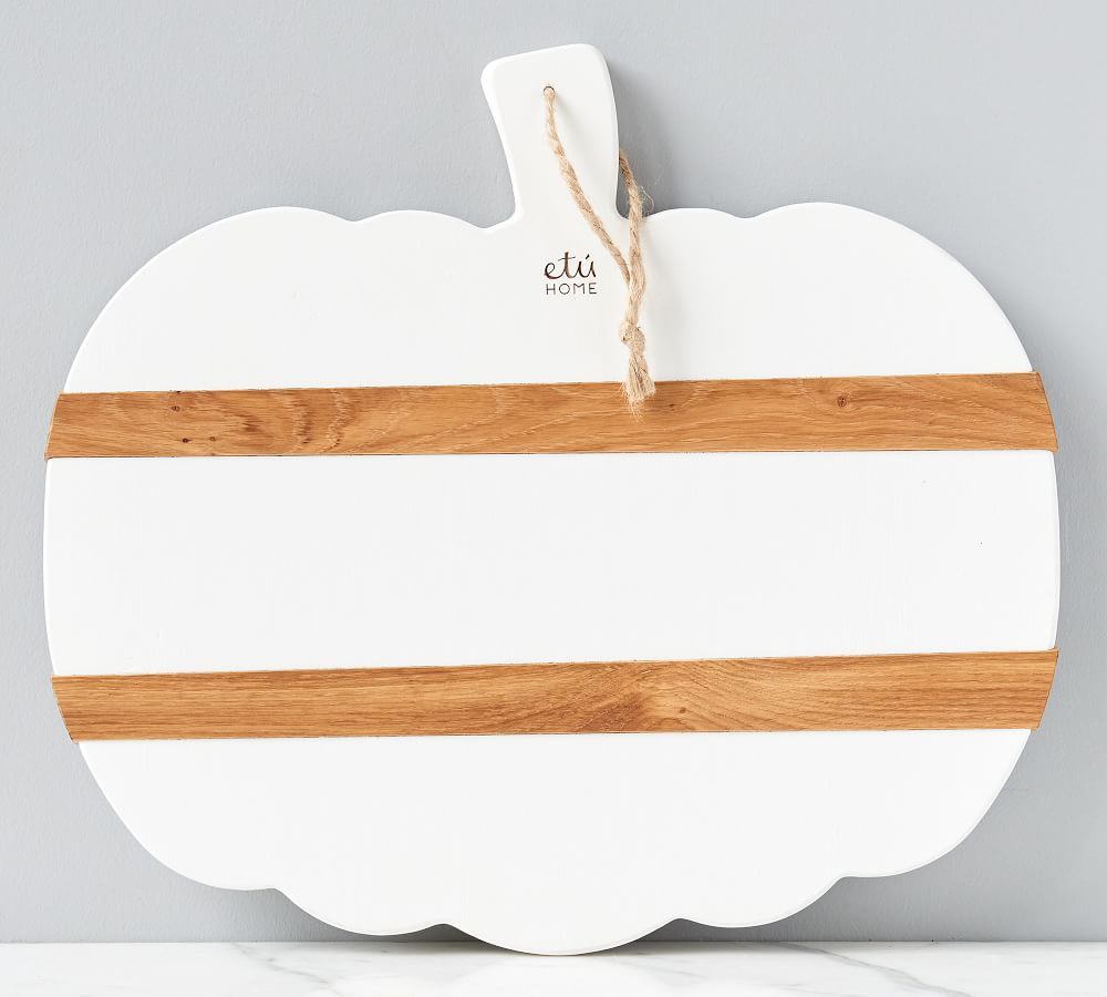 Pumpkin Shaped Reclaimed Wood Cheese Boards | Pottery Barn (US)