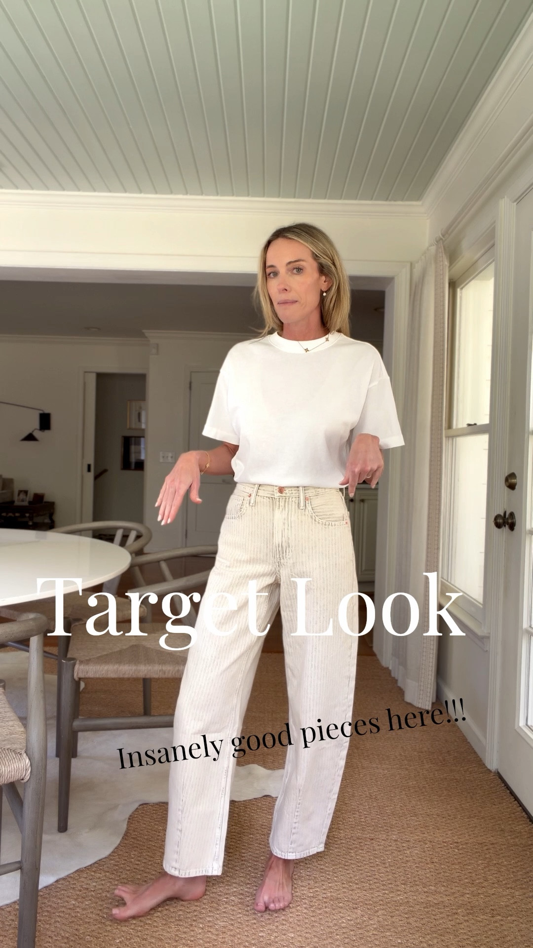 Gosh this t shirt is next level and the jeans!!!

Small tee // 2 LONG and I am 5’7!! They hit at the perfect spot ( ankle! ) 