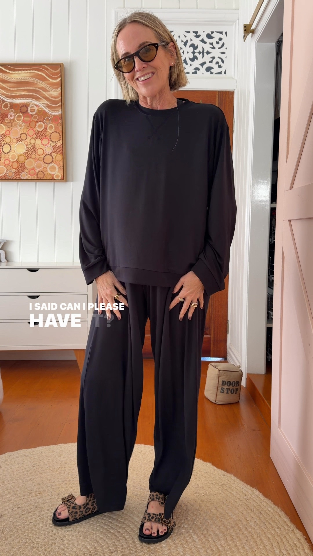 SIZING DETAILS ⬇️

Discount code: IKNOWNIKKI 
Top: 12 (I wanted a more oversized fit)
Pants: 10

Slides: FRANKIE4 Deon (code NIKKI20)

#LTKaustralia #LTKtravel #LTKover50style