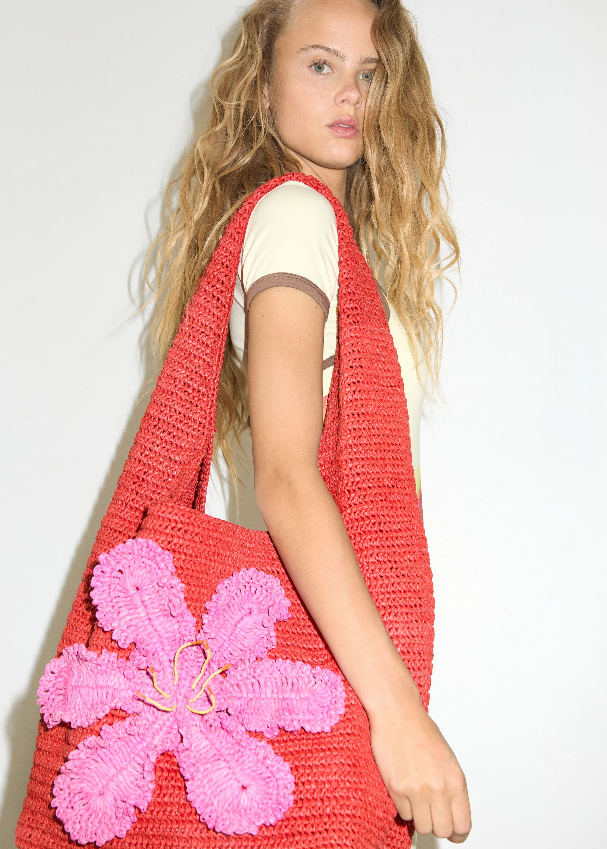 Natural fibre shopper bag | MANGO (UK)