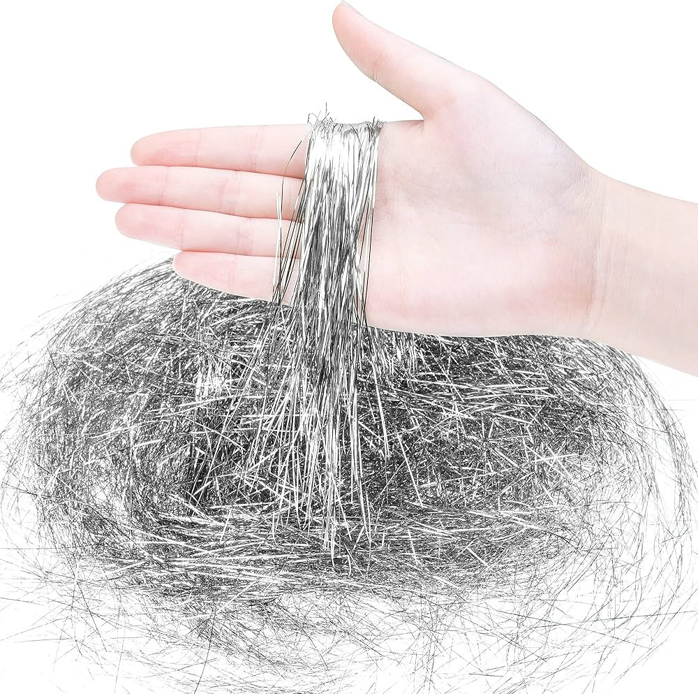 Sfcddtlg 8 Pack Christmas Icicles Tinsel- Xmas Tree Tinsel Foil Fringe Icicles- Silver Christmas ... | Amazon (US)