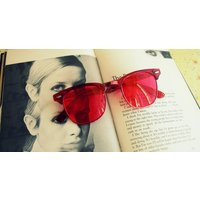 1990S Red Lens Featival Sunglasses - Retro Vintage Shades | Etsy (US)