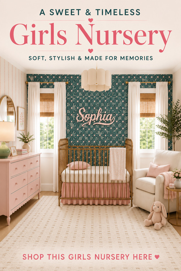 Design a sweet girls nursery with timeless style that grows with your little one