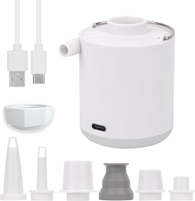 XINBAOHONG Mini Air Portable Camping Light Tiny Inflator/Deflator Pump with 1600mAh Battery USB R... | Amazon (US)