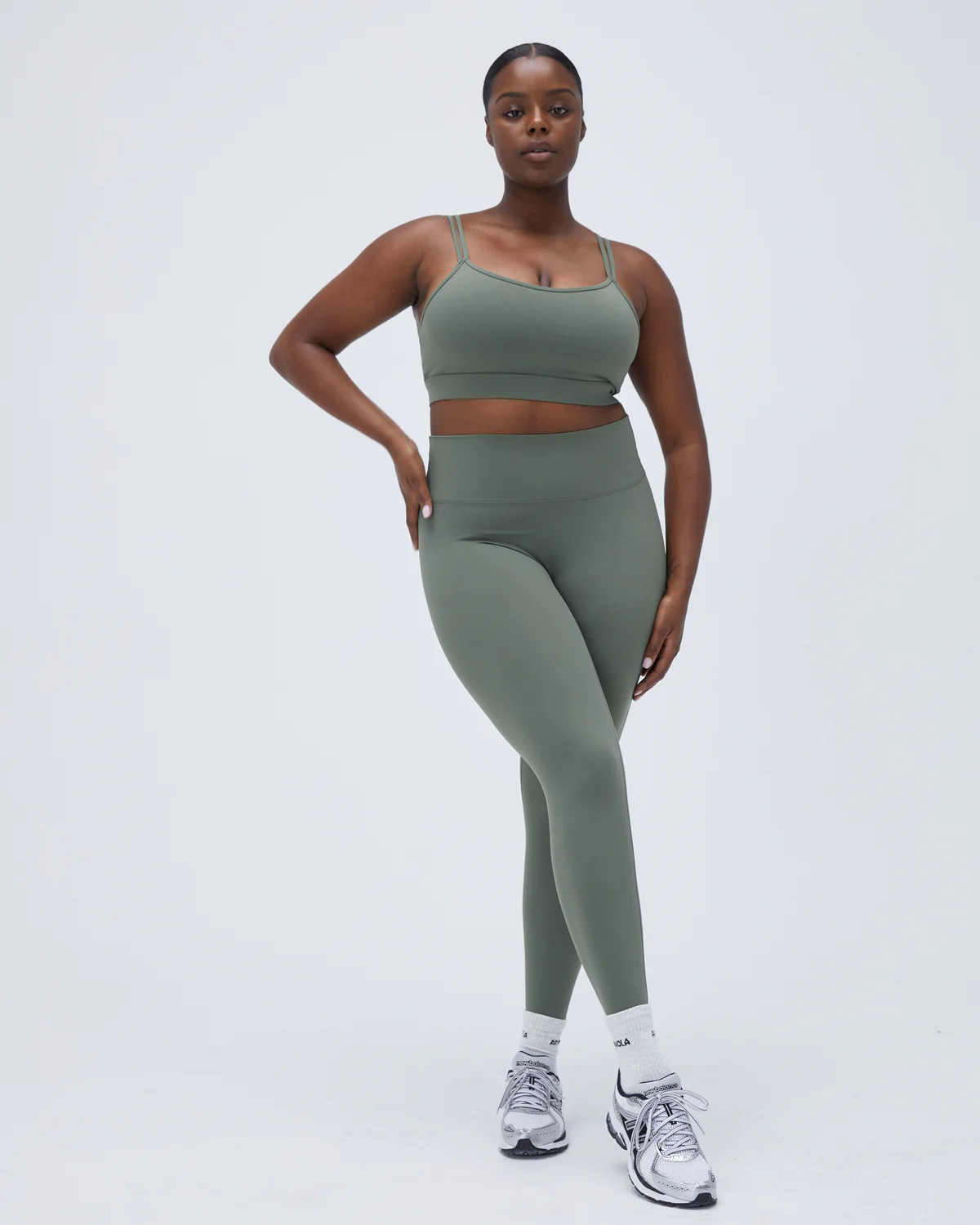 Ultimate Double Strap Bra - Khaki Green | Adanola UK