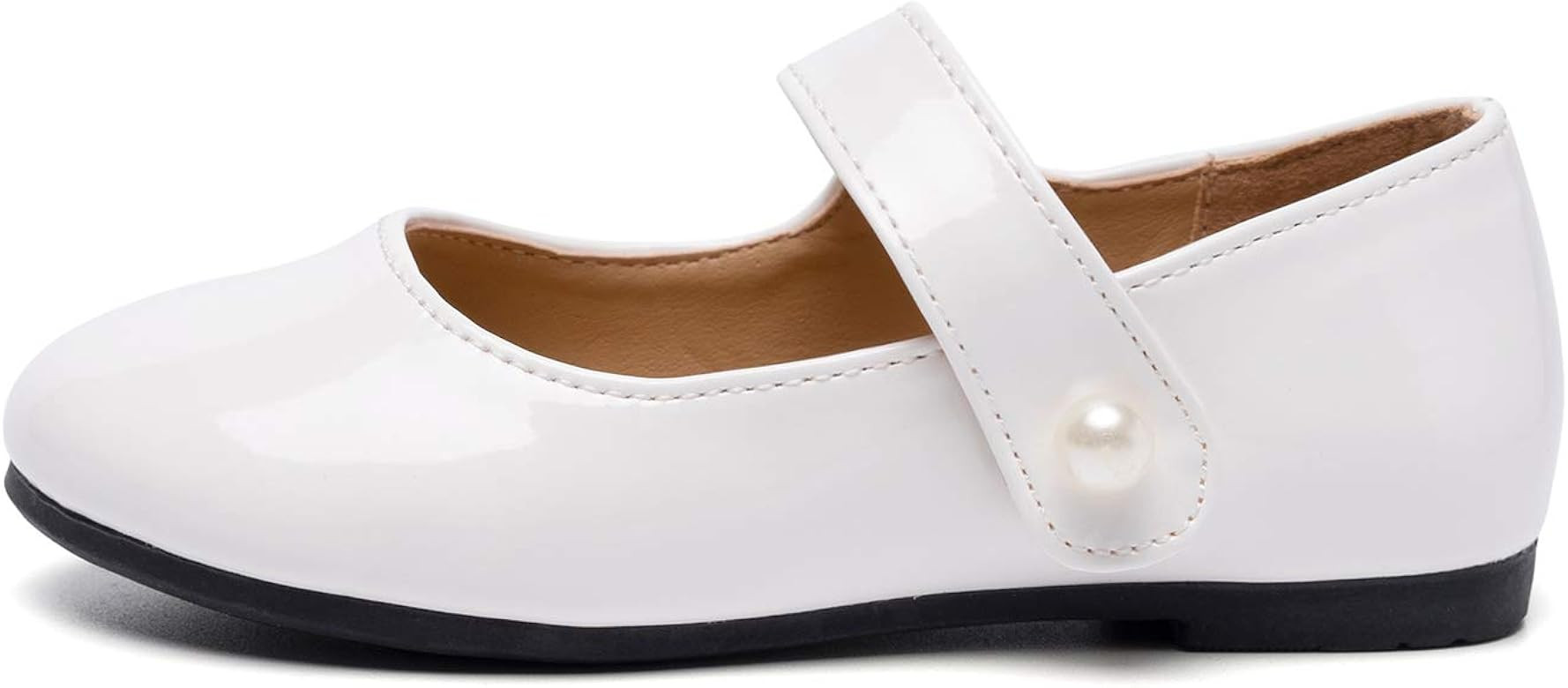 FUNKYMONKEY Toddler/Little Girl Mary Jane Dress Shoes Casual Slip on Ballet Flat | Amazon (US)