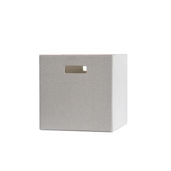 allen + roth 13-in W x 13-in H x 13-in D Natural Fabric Collapsible Bin | Lowe's