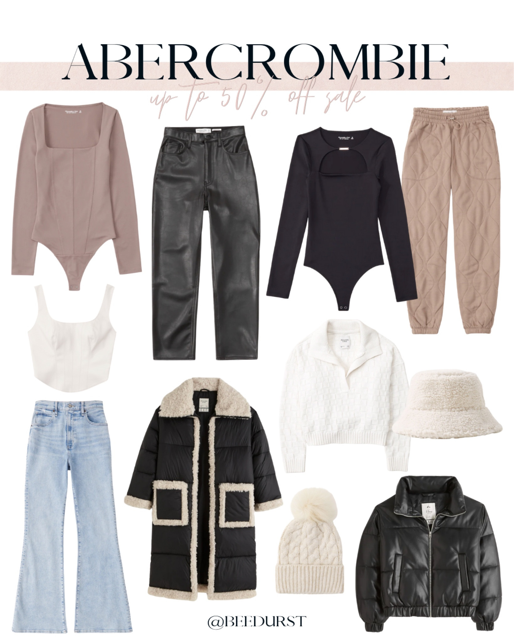 Abercrombie sale, up to 50% off sale at Abercrombie, Abercrombie jeans, Abercrombie leather pants, Abercrombie puffer, Abercrombie bodysuit

#LTKunder100 #LTKsalealert #LTKunder50