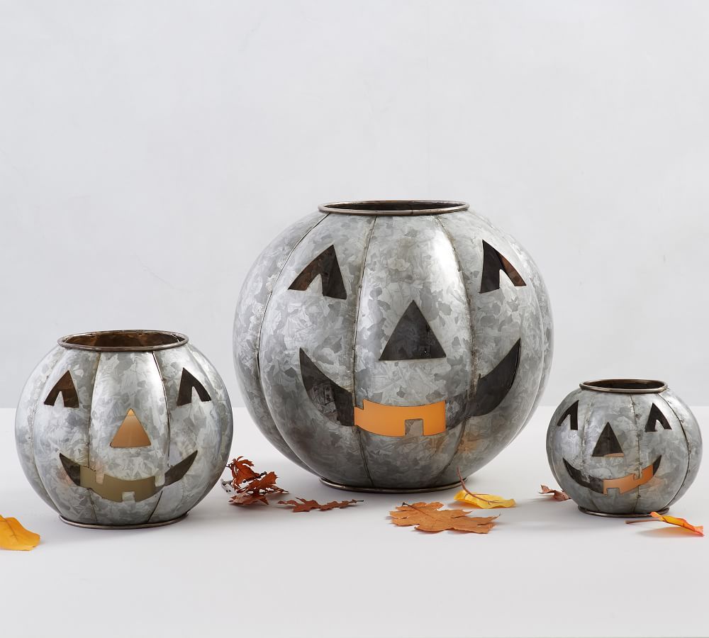 Metal Jack-O-Lanterns - Galvanized | Pottery Barn (US)