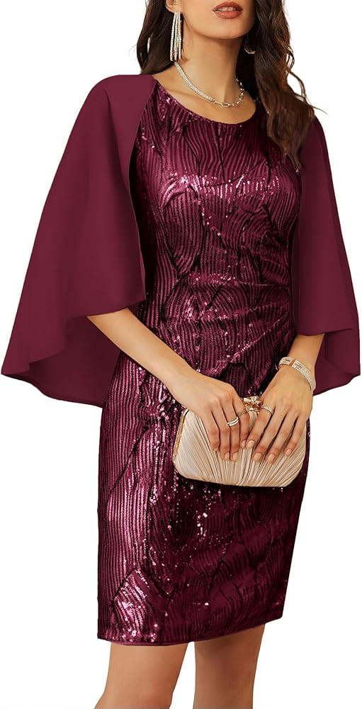 GRACE KARIN Women's Mother of Bride Dresses for Wedding Guest,2025 Sequin Formal Dresses,Cocktail... | Amazon (US)