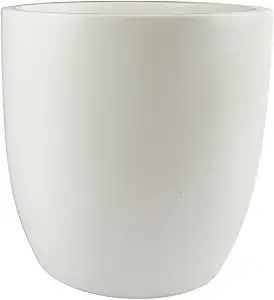 Santiago Round Cylinder Fiberglass Planter (D:18" x H:17.75", Matte White) | Amazon (US)