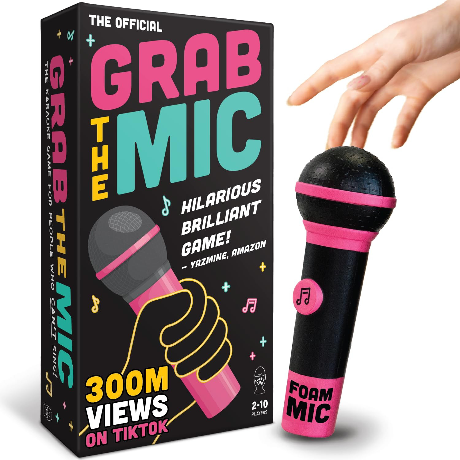 Lucky Egg Official Grab the Mic – Family Karaoke Game, 8+ Year Olds, 2-10 Players - Board Game ... | Amazon (UK)