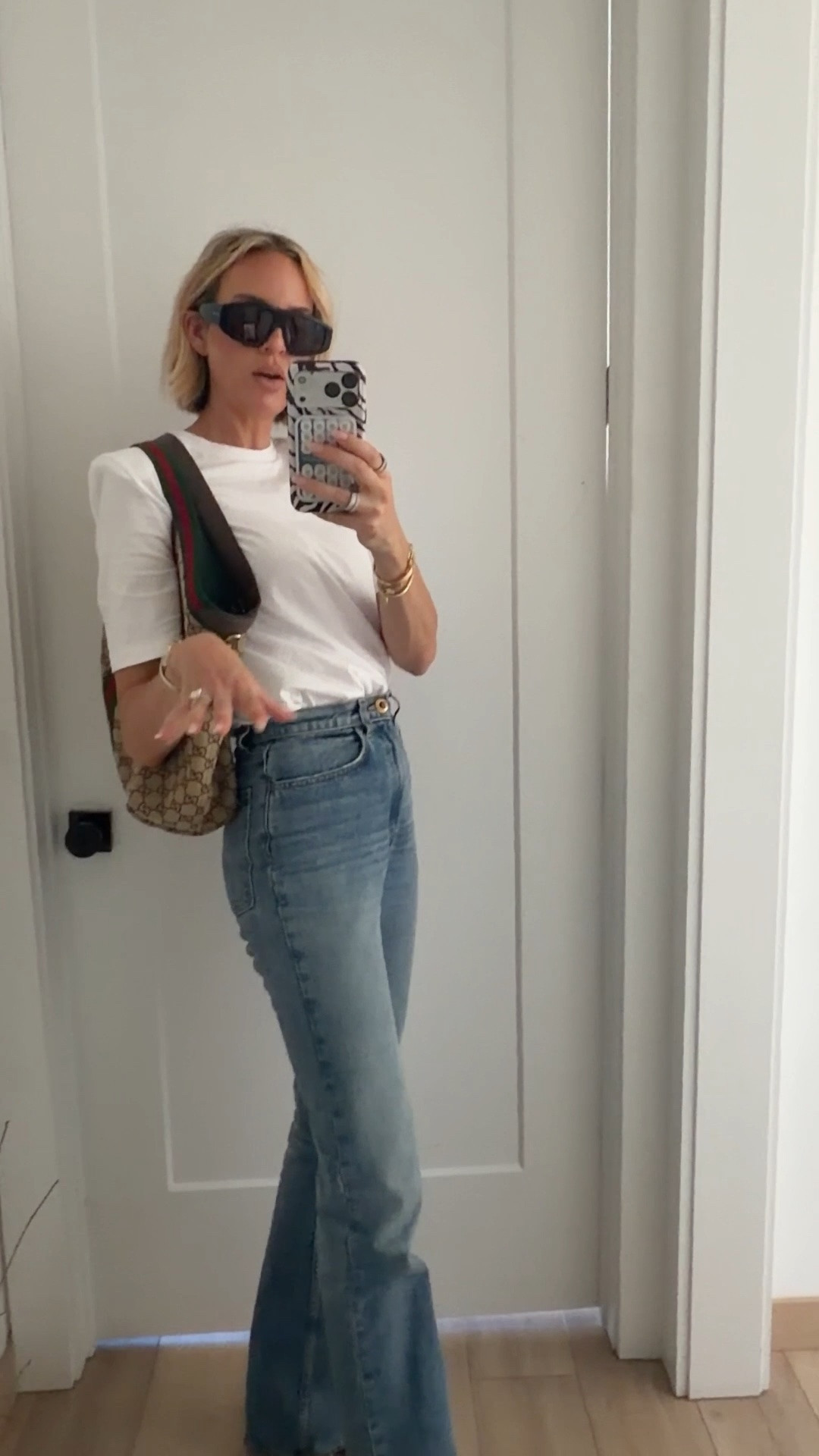 I’m wearing a small in the T-shirt. I ordered my usual size with the jeans. They were definitely snug when I put them on, but now they have loosened up to my size. I’m glad I went with my size! Boots run true to size and they are probably my most worn boots last year ￼

#LTKOver40 #LTKTall #LTKSeasonal