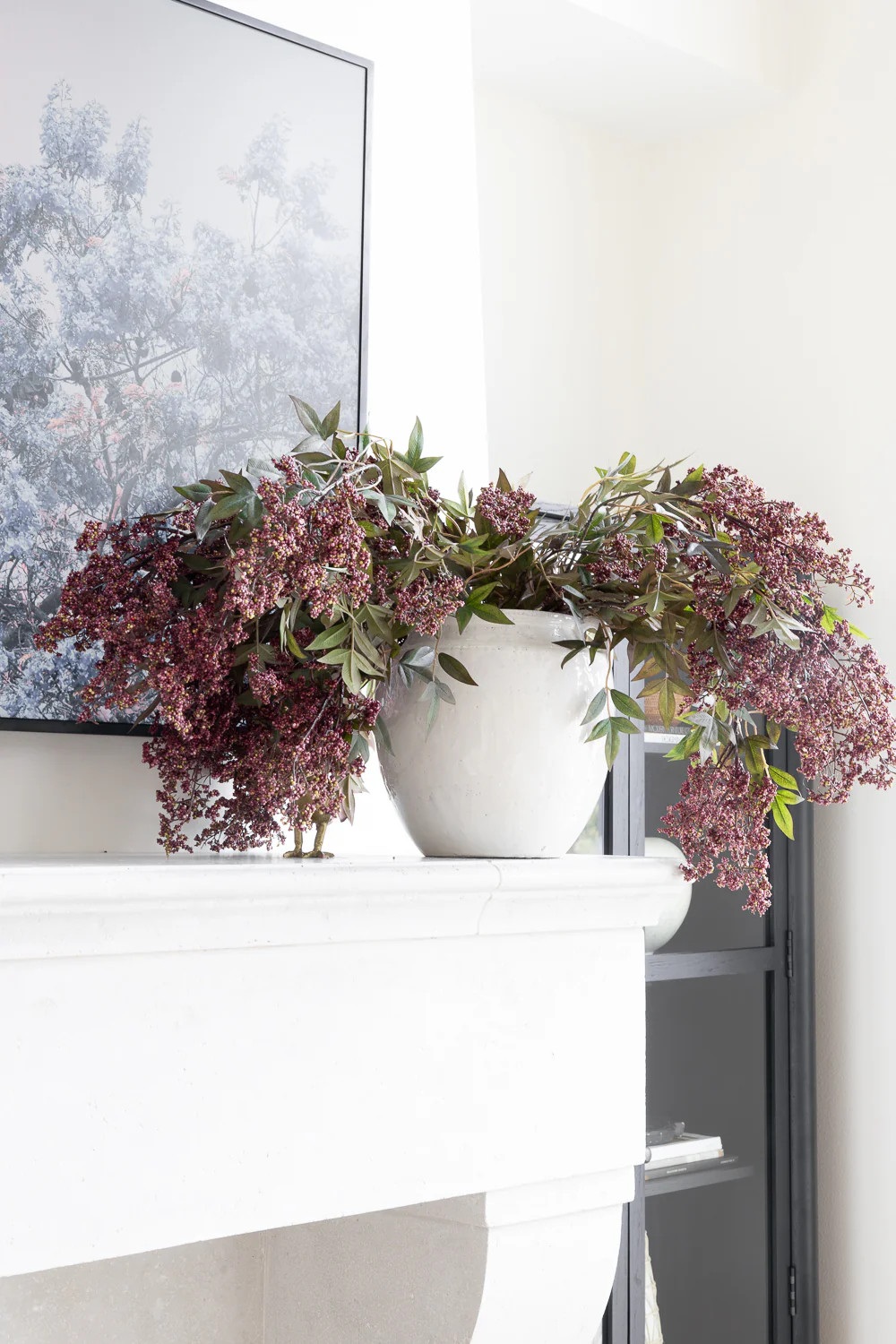 Dusty Plum Berry Spray 47" | Eco Chic Home