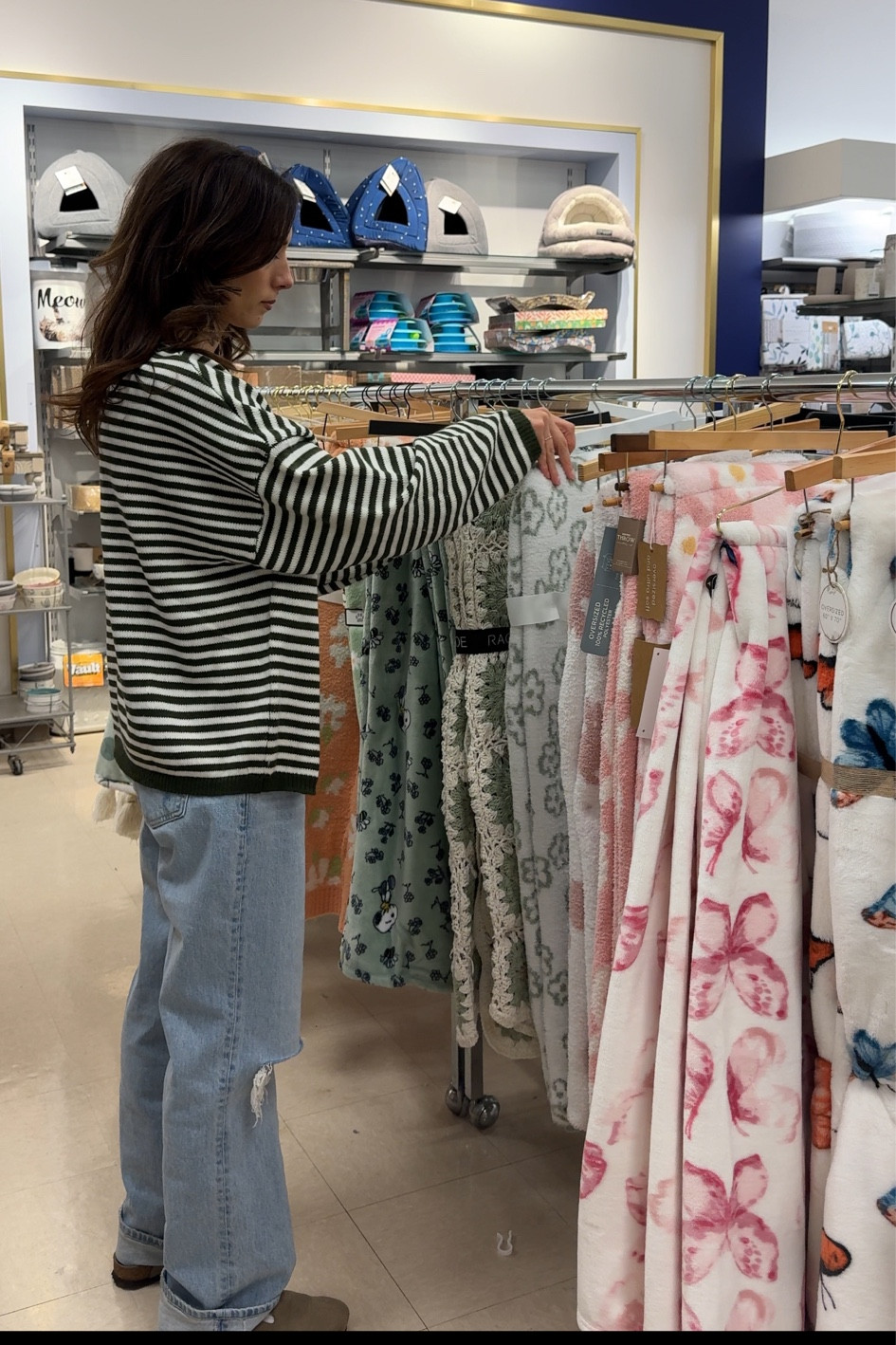 Love this stripe sweater! The fit is perfect & the weight is nice to wear year round! Also comes in red!

#LTKfindsunder100