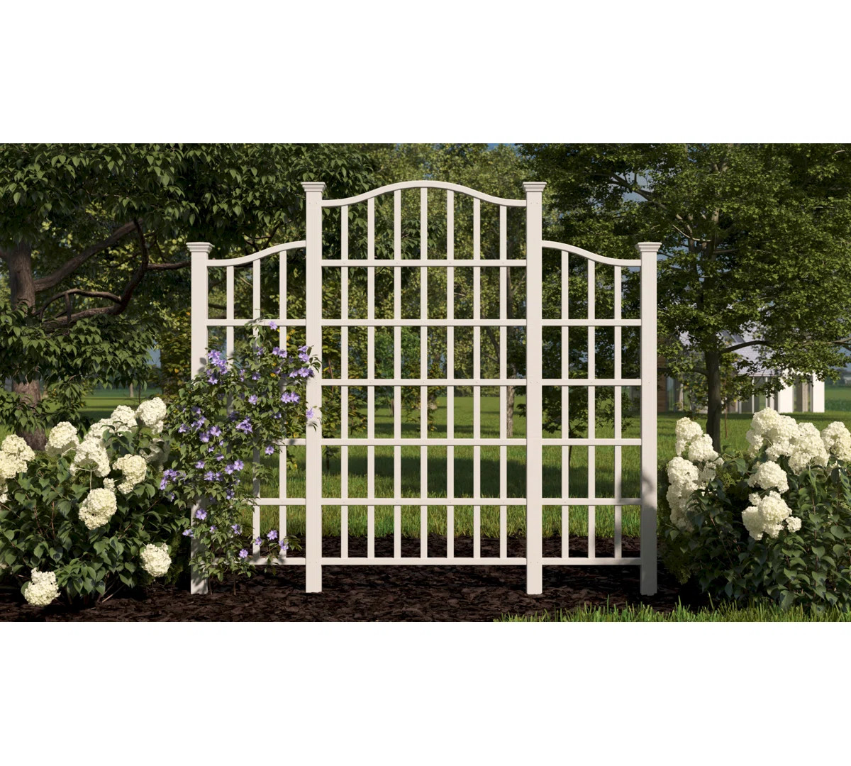 94.9'' H x 106.9'' W Vinyl Lattice Panel Trellis | Wayfair North America