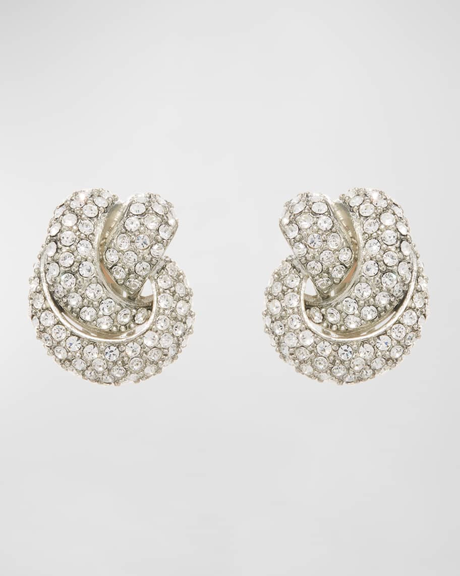 Crystal Knot Clip-On Earrings | Neiman Marcus