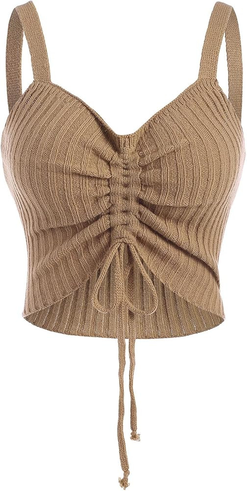 ZAFUL 2024 Halloween Costumes Fall Sleeveless Strappy Crops Tops Womens Dressy Casual Trendy Sexy... | Amazon (US)