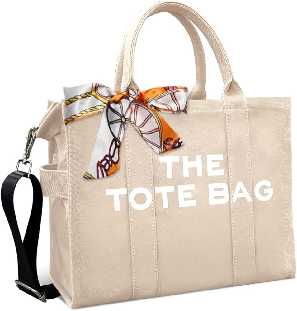 Canvas Tote Bags for Women Handbag Tote Purse with Zipper Canvas Crossbody Bag, Premium Quality and  | Amazon (US)