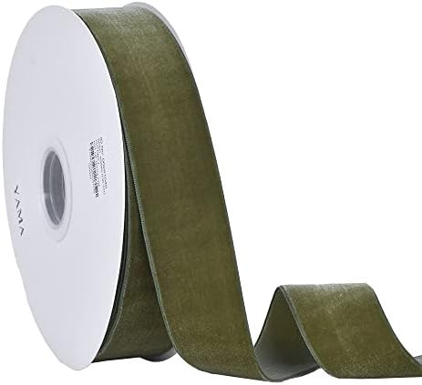 YAMA 1-1/2 Inch Wide Velvet Ribbon, 15 Yard Velvet Ribbon, Single Face Ribbon for Choker, Hair Ac... | Amazon (US)