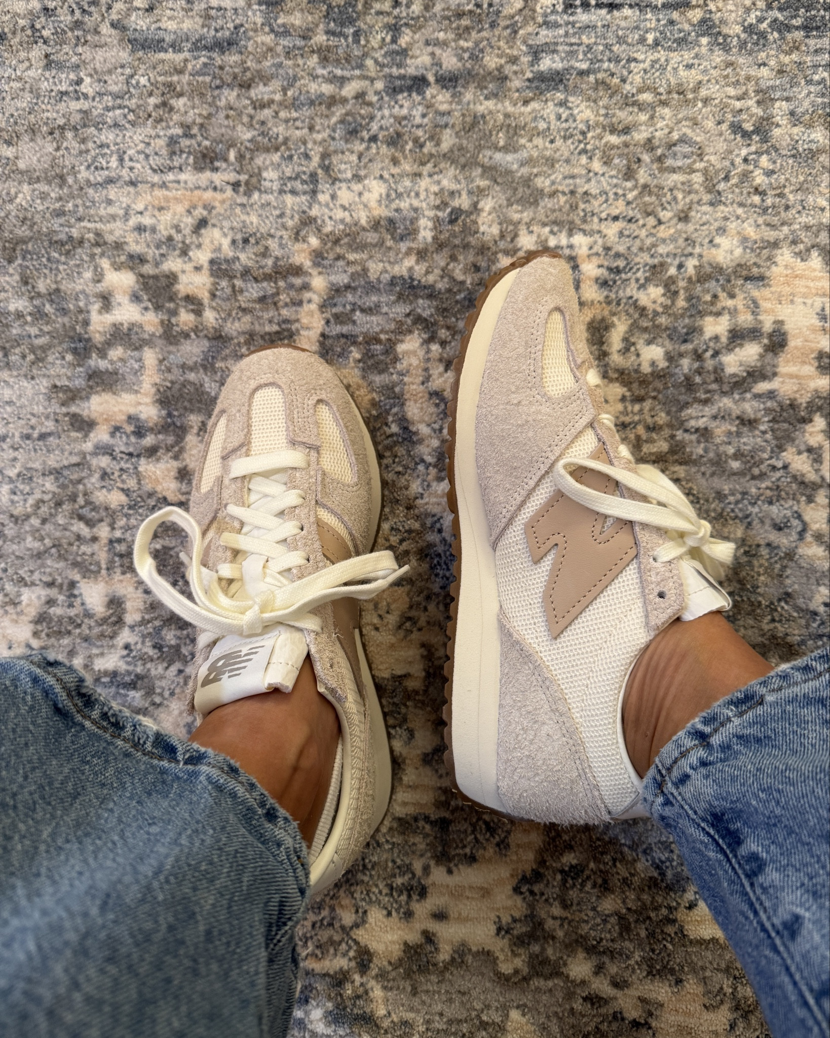 On a sneaker kick lately and this New Balance sneaker is a new favorite. Comfy for travel, shopping, and anywhere life takes you. 
🤍I sized up 1/2 size. 
kimbentley, fall outfit, 

#LTKShoeCrush #LTKActive #LTKTravel