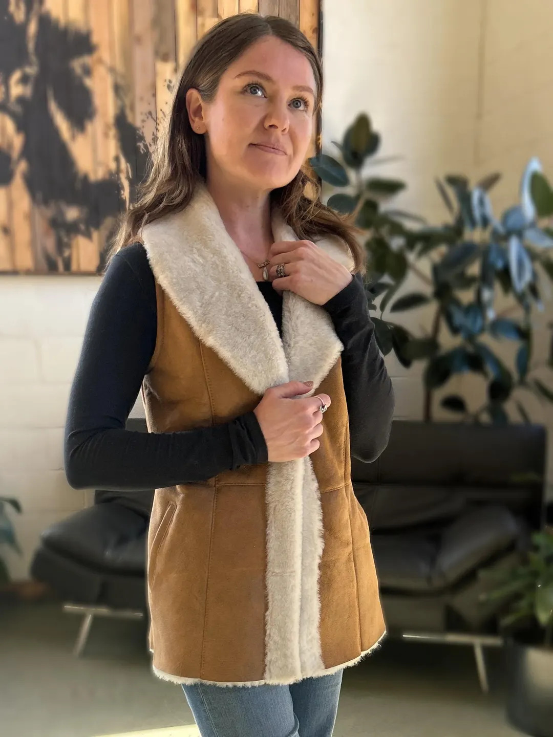 Shearling Sheepskin Vest for Women, Ladies Sheepskin Vest, Luxury Women’s Vest, Extra Warm Ladi... | Etsy (US)