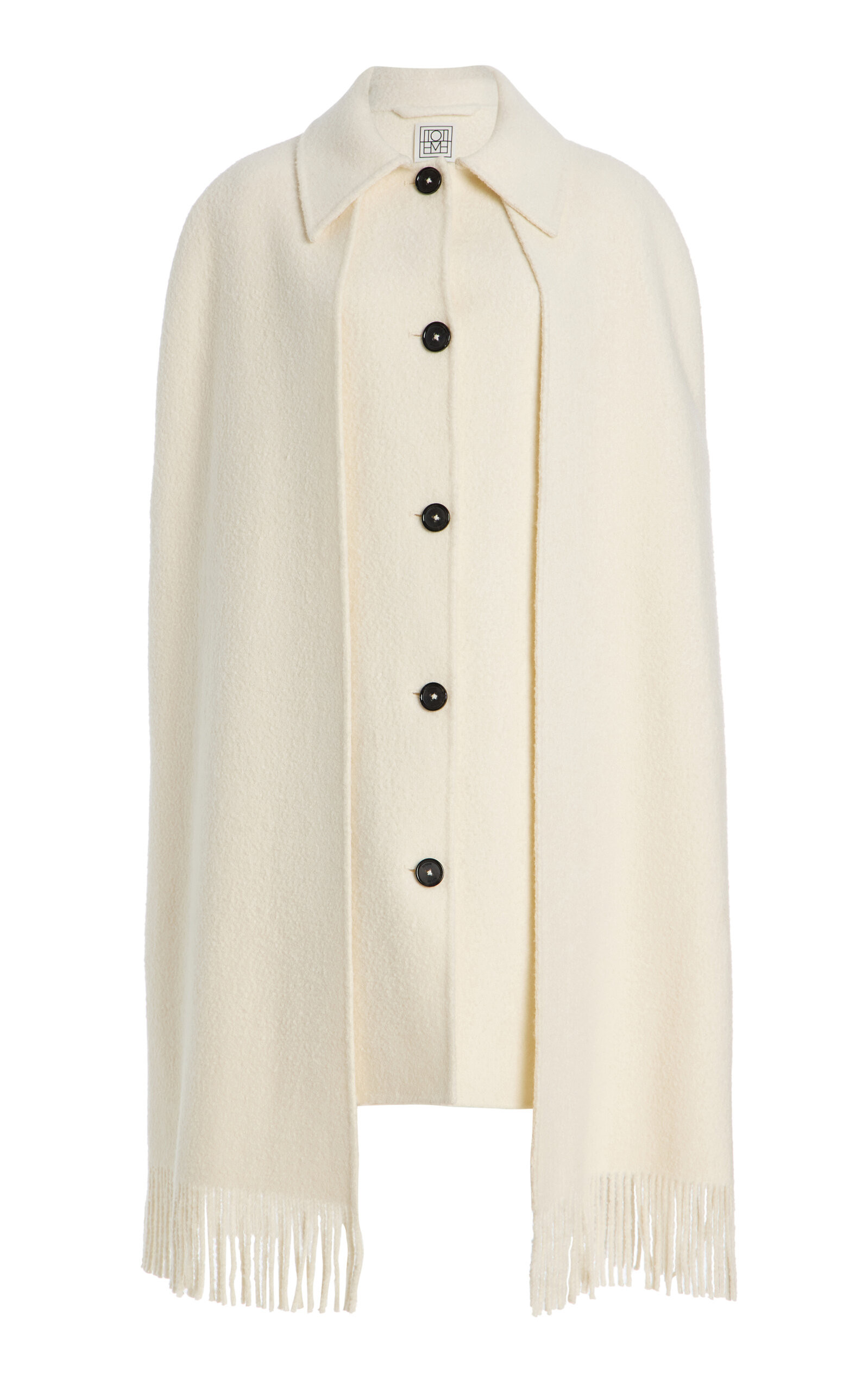 Fringed Wool-Blend Cape Coat | Moda Operandi (Global)