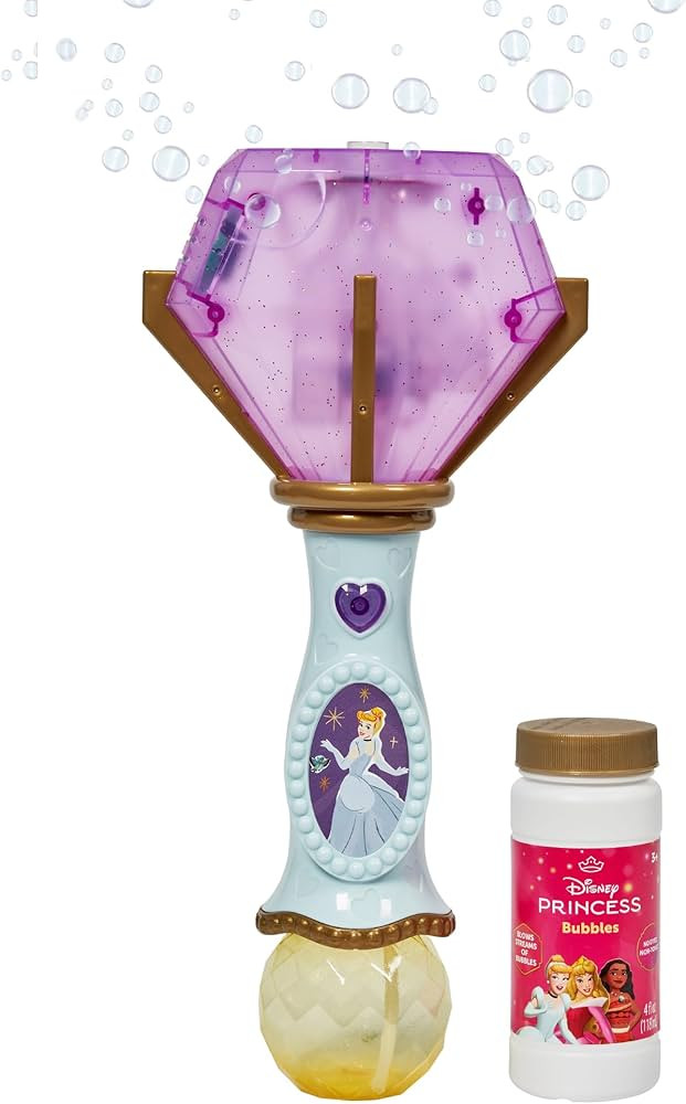 Little Kids Disney Princess Cinderella Light and Sound Musical Bubble Wand, Includes Bubble Solut... | Amazon (US)