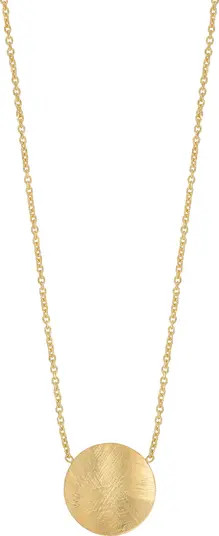 14K Gold Disc Pendant Necklace | Nordstrom